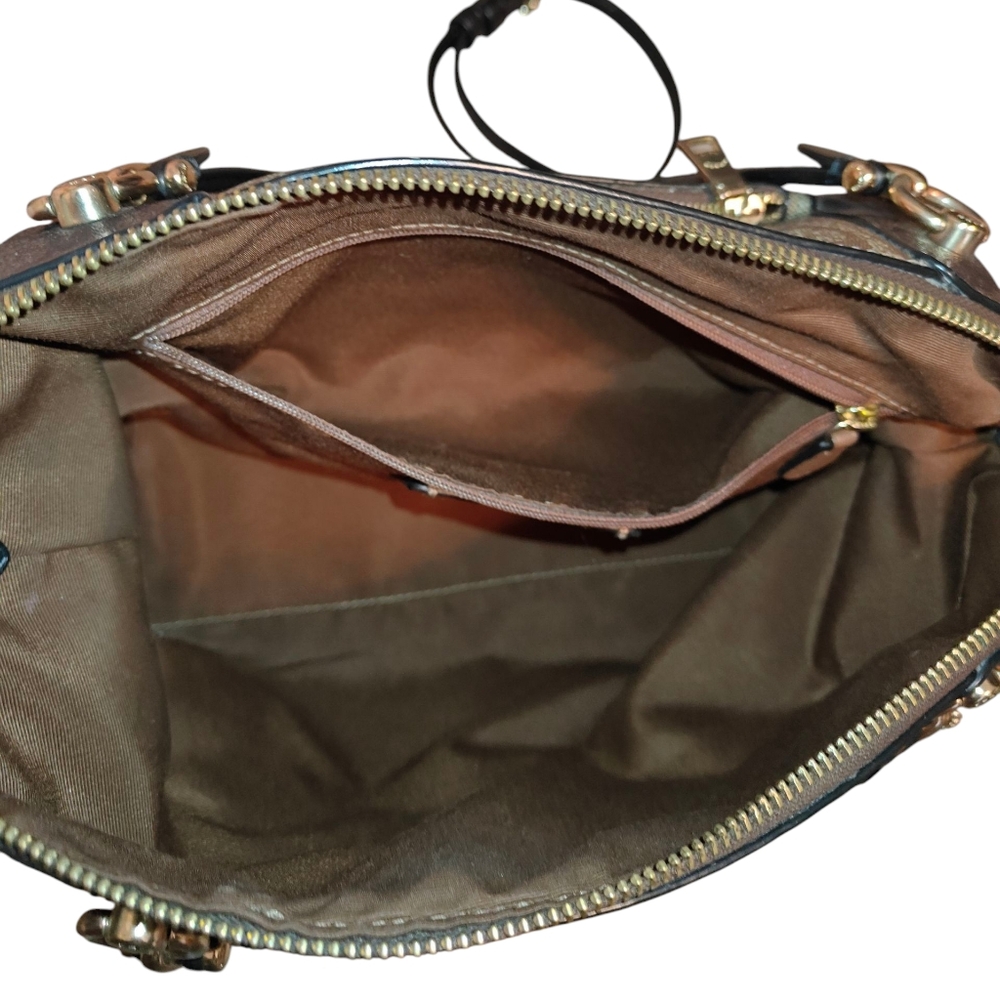 COACH Kacey Satchel Bag In Blocked Signature Canvas With Hangtag - Picture 8 of 16